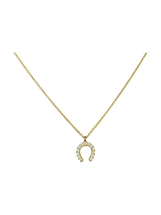 Halskette aus Gold 14K mit Zirkon