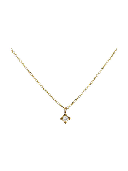 Necklace from Gold 18k with Diamond