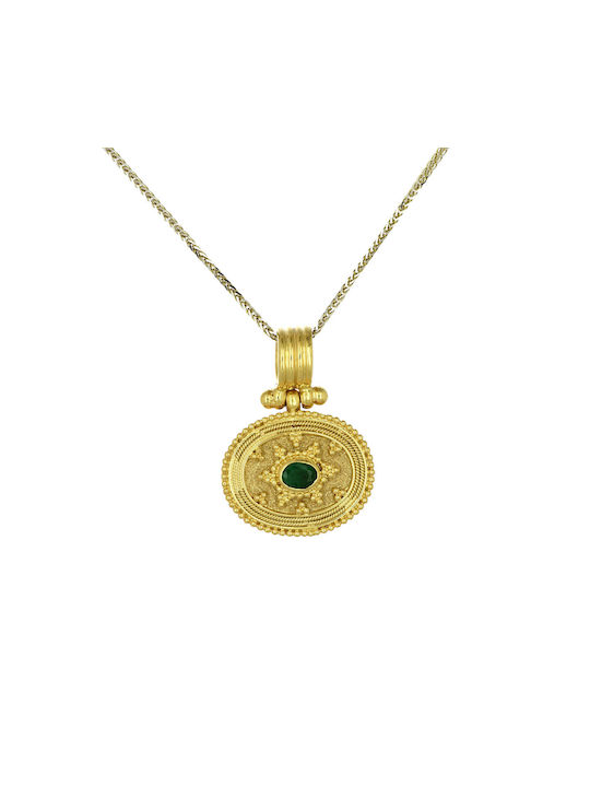 Halskette Byzantinisch Amulett aus Gold 18k