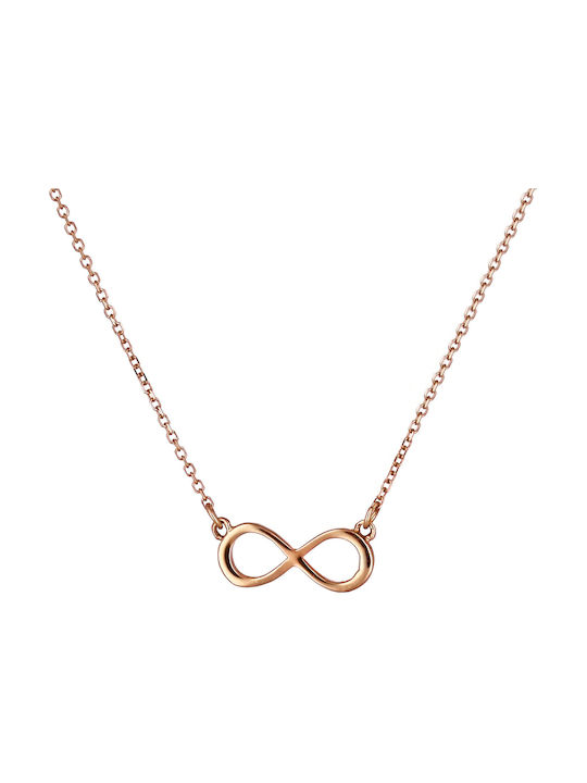 Necklace Infinity from Rose Gold 14K