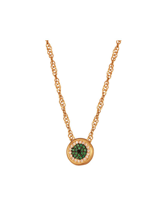 Necklace Eye from Gold Plated Steel