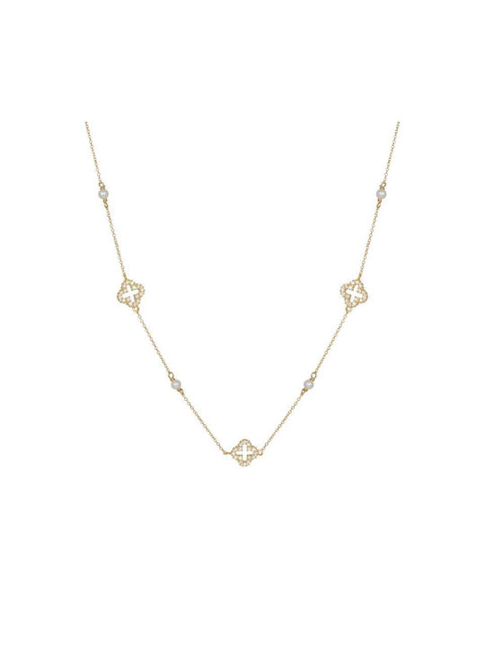 Necklace from Gold 14K with Pearls