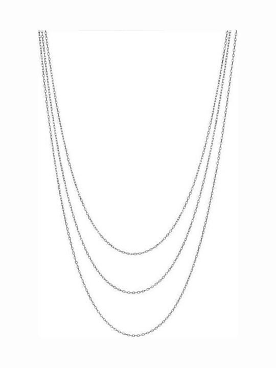 Triple Silver Necklace