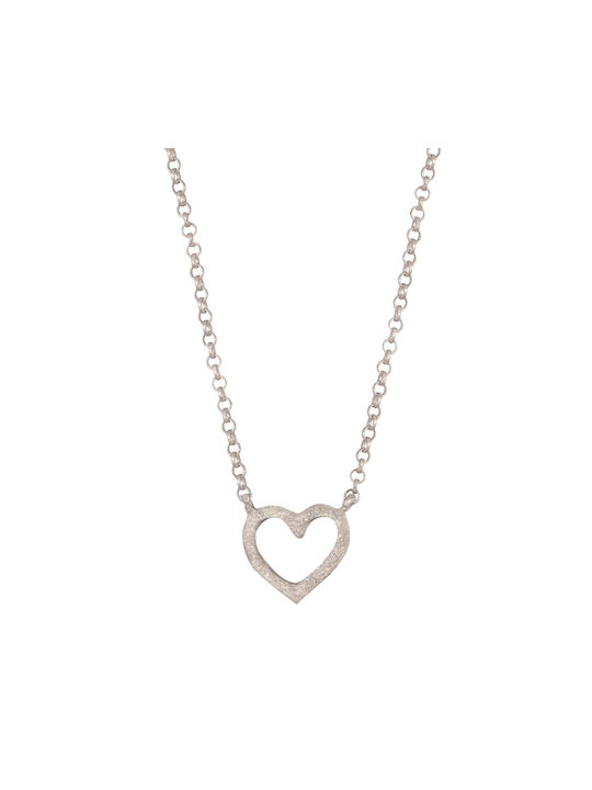 Necklace with design Heart from Silver
