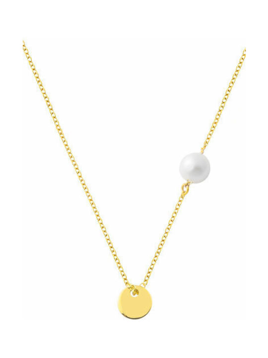 Ekan Necklace from Gold 14K with Pearls