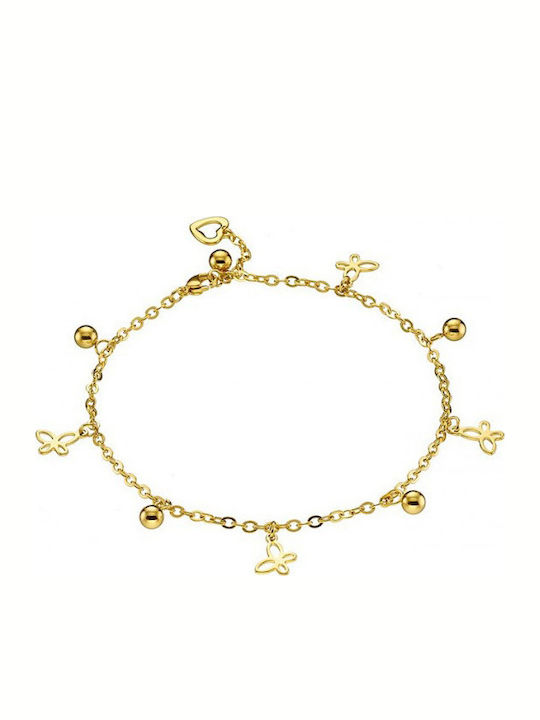 SOFI Gold Plated Stainless Steel Anklet 24cm