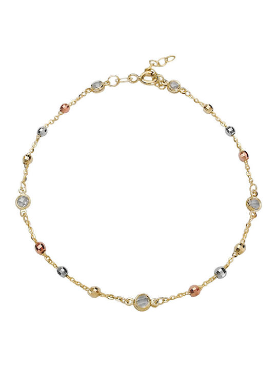 Bracelet Chain made of Gold 14K with Zircon