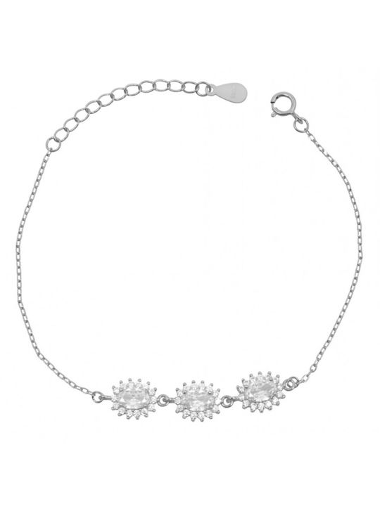 Bracelet Rosette made of Silver with Zircon