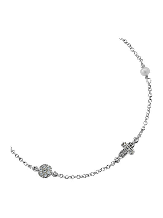 White Gold Anklet 9K 27cm