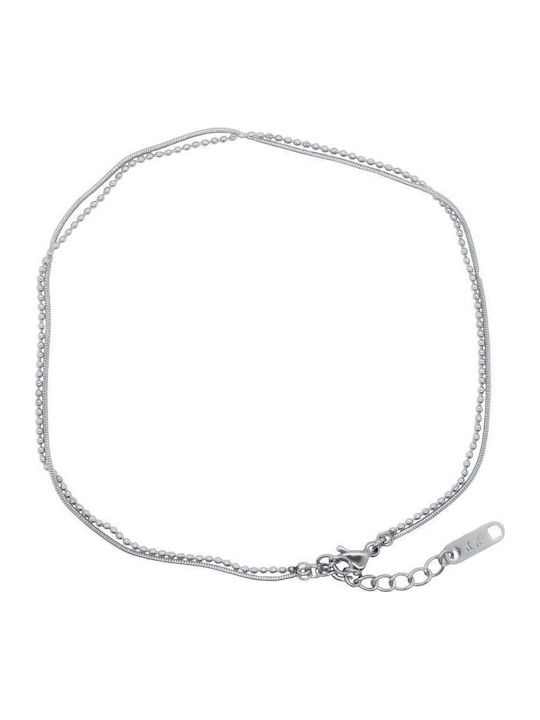 Piercing.gr Αλυσίδα Ποδιού από Ανοξείδωτο Ατσάλι 21cm