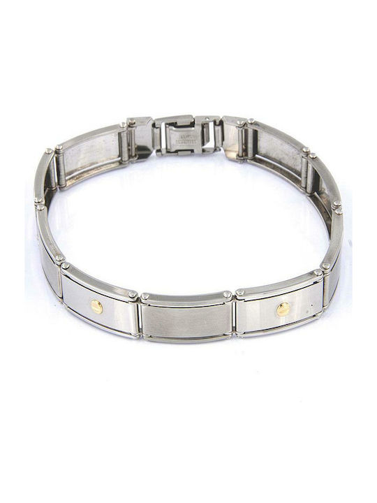 Herren Armband aus Stahl Vergoldet