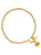 Q-Jewellery Bracelet Chain Missq with design Heart made of Silver Gold Plated