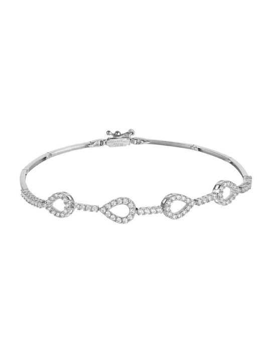 Bracelet made of White Gold 14K with Zircon