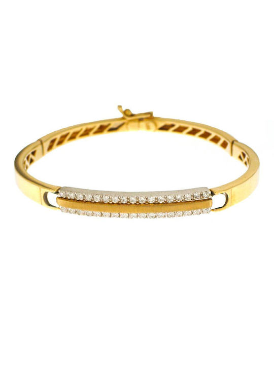 Q-Jewellery Γυναικείο Βραχιόλι Χειροπέδα Ladyq από Χρυσό 14K