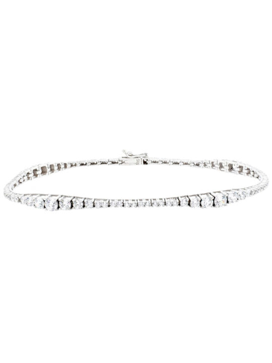 Damen Armband Riviera aus Weißgold 14K mit Zirkon