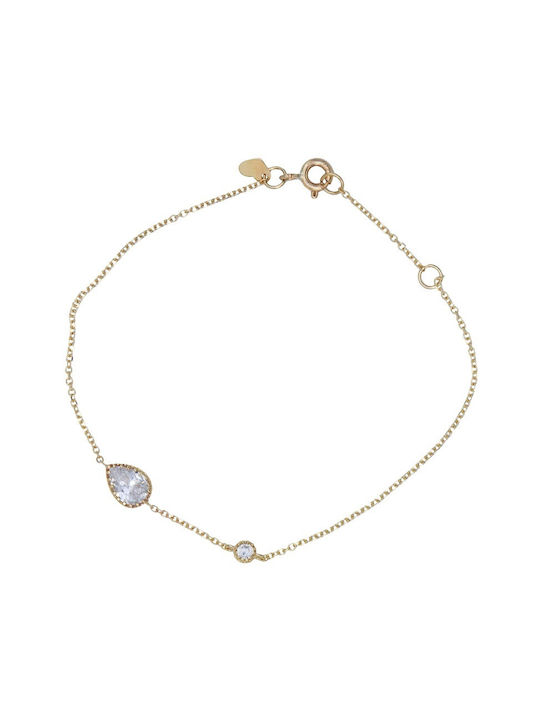 Ortaxidis Bracelet made of Gold 9K with Zircon