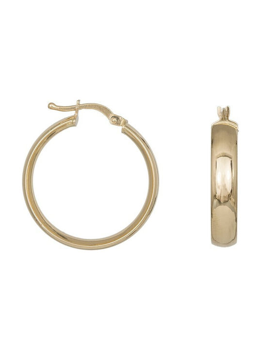 Earrings Hoops made of Gold 14K