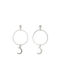 Around Moon Earrings Hoops