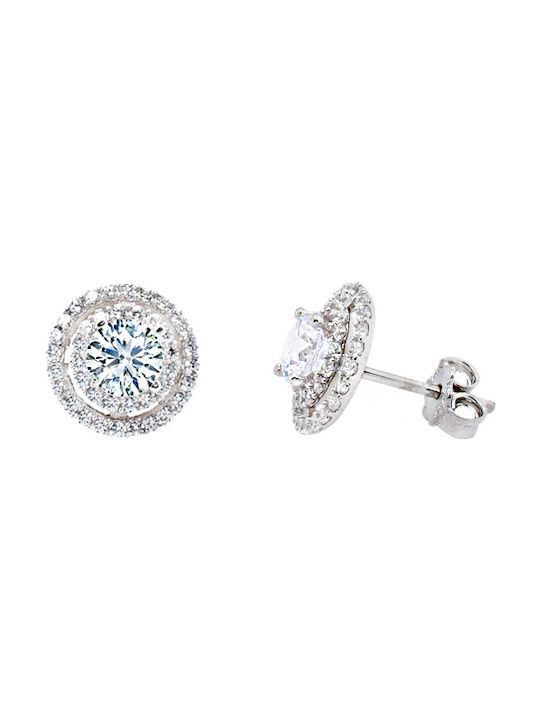 Earrings made of Platinum with Stones