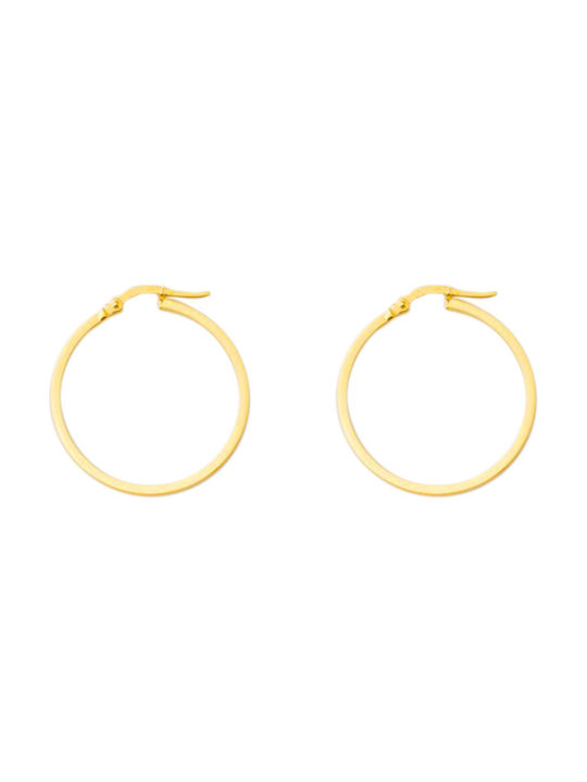 Earrings Hoops made of Gold 14K