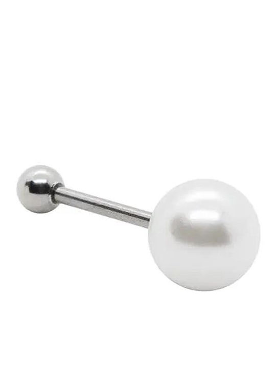 Piercing.gr Einzelner Ohrring aus Stahl Vergoldet mit Steinen & Perlen
