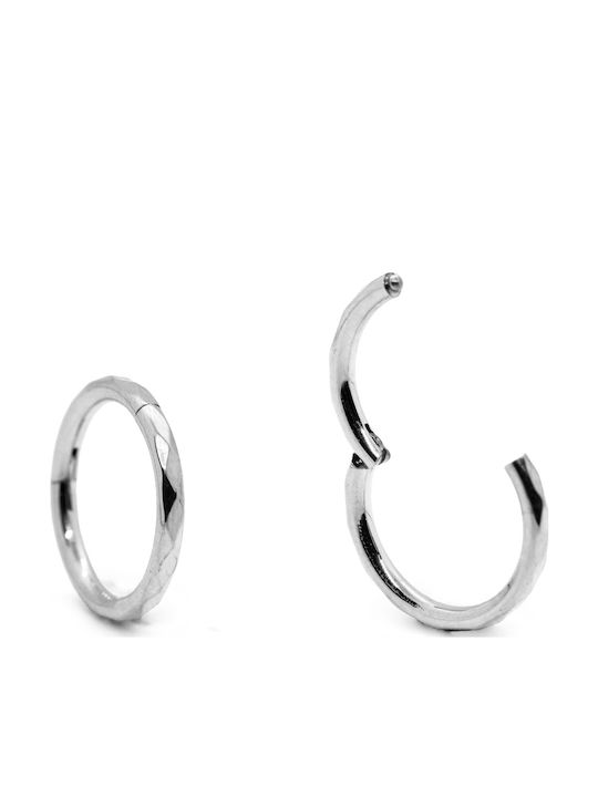 Piercing.gr Clicker 8mm Ohrringe aus Stahl Vergoldet