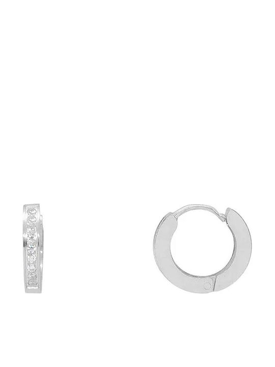 Piercing.gr Обици от Стомана Позлатен с Камъни