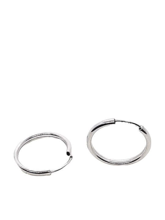 Kosmima1 Earrings Hoops made of White Gold