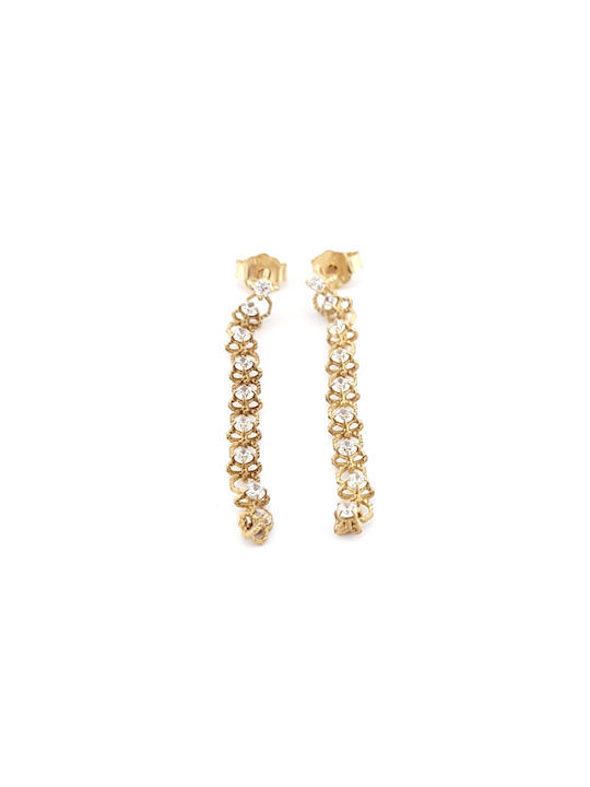 Kirkikosmima Earrings made of Gold 14K with Stones