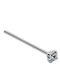 Piercing.gr Piercing Bar Nose Earring Silver 0.6mm White