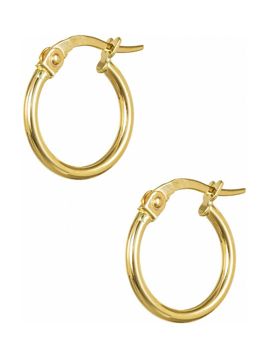 Earrings Hoops made of Gold 14K