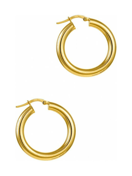 Earrings Hoops made of Gold 14K