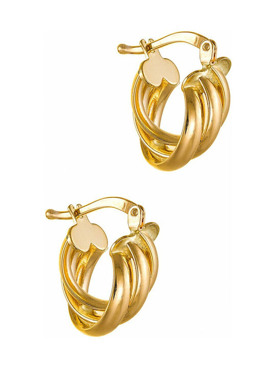 Earrings Hoops made of Gold 14K