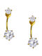 Ohrringe Ear Jackets aus Silber Vergoldet mit Steinen
