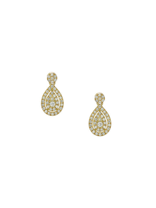 Earrings made of Gold 18K with Diamond