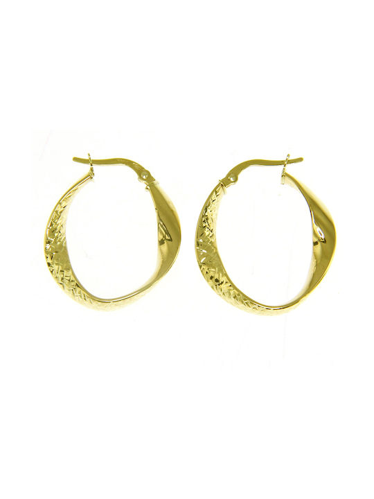 Earrings Hoops made of Gold 9K