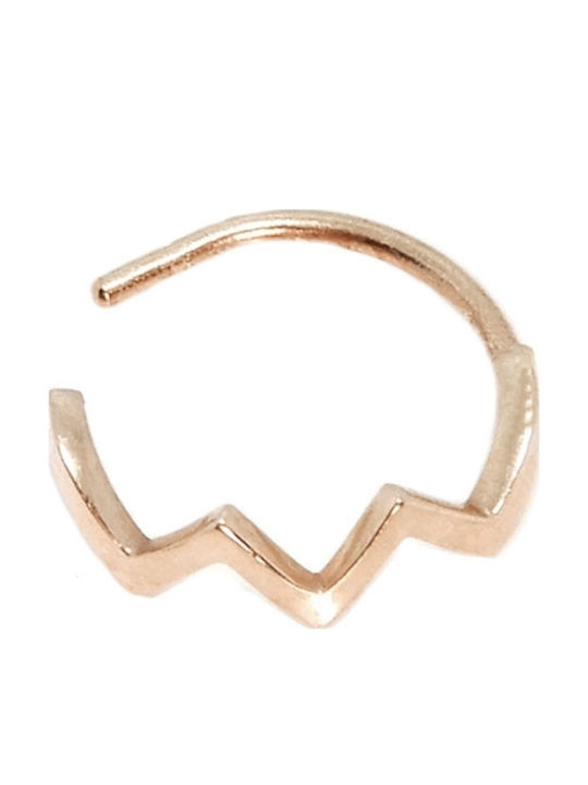 Pink Gold 14K Nose Hoop Earring