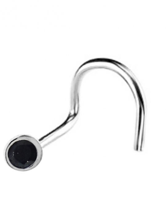 Nose Bar Earring in 14K Platinum