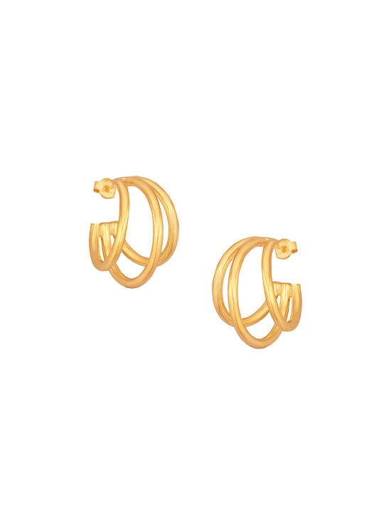 Earrings Hoops made of Silver Gold Plated