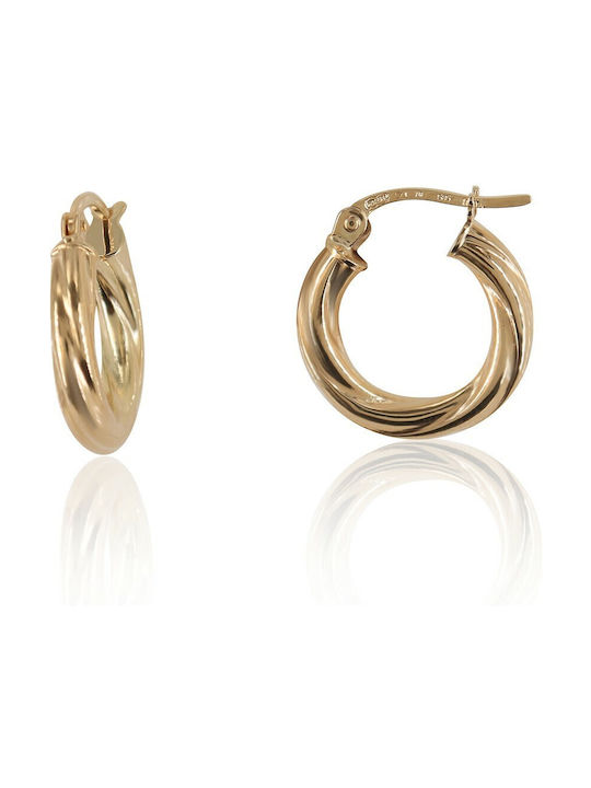 Vitopoulos Earrings Hoops made of Gold 14K