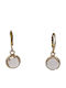 Kostibas Fashion Earrings made of Steel Gold Plated with Stones