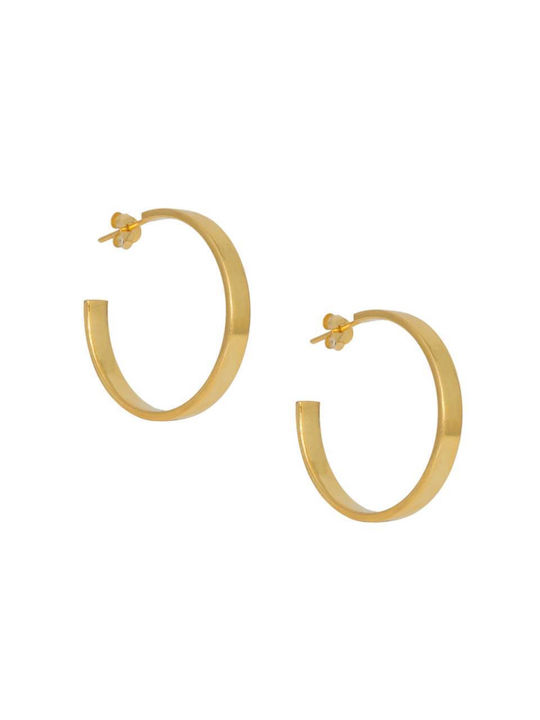 Earrings Hoops made of Silver Gold Plated