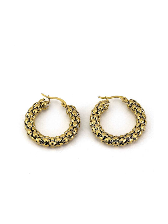 Earrings Hoops made of Steel Gold Plated