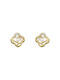 Kloxx Stud Earrings Made of Silver Gold Plated with Stones & Pearls