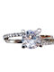 Kosmima1 Ring with Zircon made of Silver