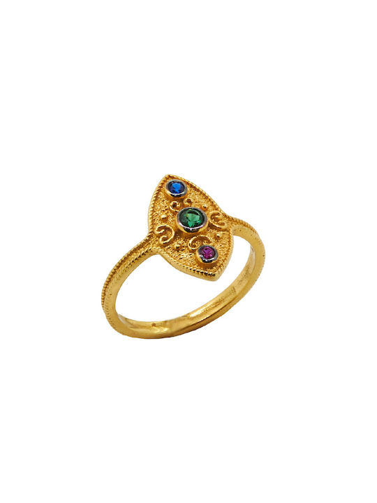 Women's Gold Plated Silver Ring