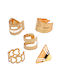 Set Women's Rings Gold Plated