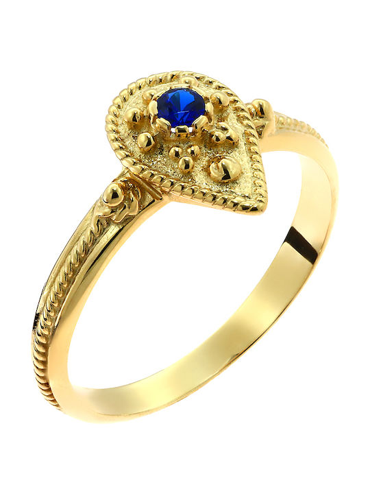 Damen Ring mit Zirkonia aus Gold 14K