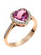 Damen Ring mit Diamant aus Roségold 18K