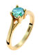 Women's 14K Gold Ring with Moissanite